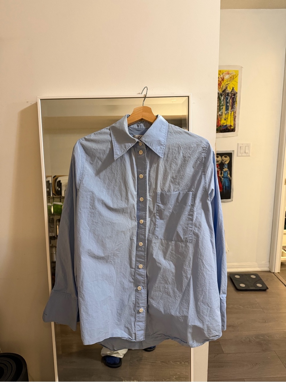 COS Light Blue Casual Button-Down Shirt